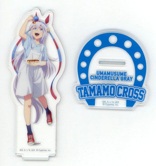 Tamamo Cross Acrylic Stand — Umamusume: Cinderella Gray × Lawson Collaboration (Pre-owned, Approx. 6.5×12.5 cm with 6.5 cm Base)