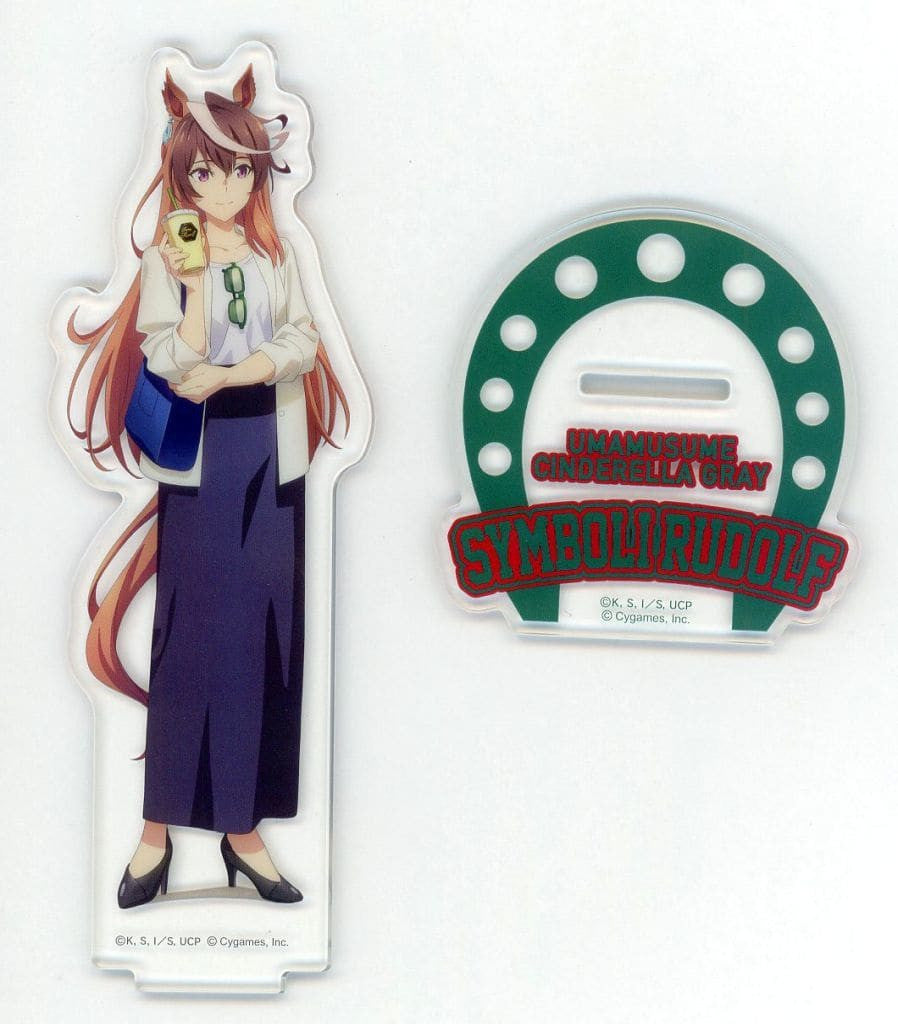 Symboli Rudolf Acrylic Stand - Umamusume: Cinderella Gray × Lawson Collaboration (Approx. 65×125mm / Pre-owned)