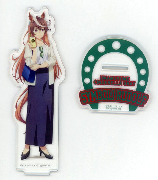 Symboli Rudolf Acrylic Stand - Umamusume: Cinderella Gray × Lawson Collaboration (Approx. 65×125mm / Pre-owned)