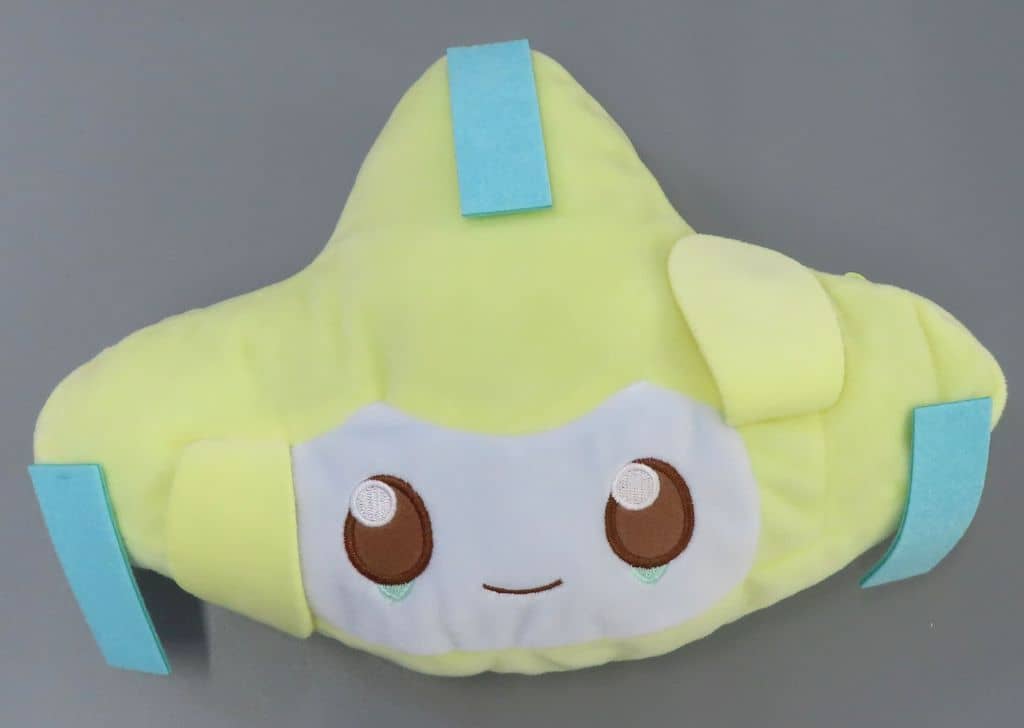 Jirachi Plush Face Pouch - PokéPiece Large Face Plush Pouch (Jirachi, Rowlet, Scorbunny) by Banpresto, Approx 17–27 cm (Pre-owned)