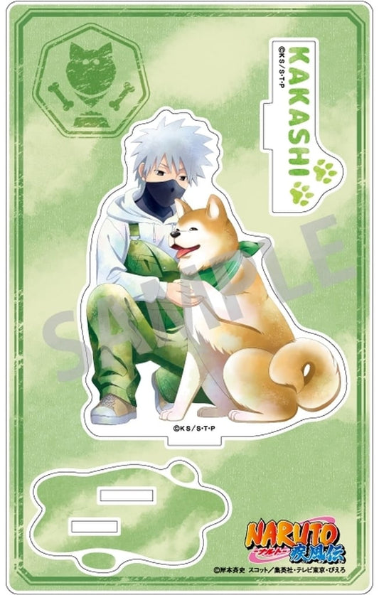 Kakashi Hatake (Young) × Animal - KamiAni TOUCH Acrylic Stand - Naruto Shippuden - Approx. 160 x 102 x 3 mm - Kamio Japan (Pre-owned)