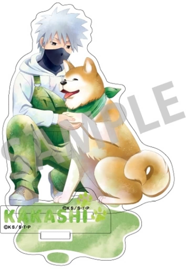 Kakashi Hatake (Young) × Animal - KamiAni TOUCH Acrylic Stand - Naruto Shippuden - Approx. 160 x 102 x 3 mm - Kamio Japan (Pre-owned)