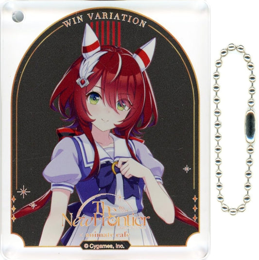 Win Variation Acrylic Plate Trading Keychain (CoLotta C Group) — Umamusume Pretty Derby 6th EVENT The New Frontier × animate cafe (Approx. 5.6×7×0.8 cm)