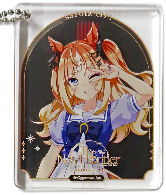 Espoir City Trading Acrylic Plate Keychain (D Group) - Umamusume: Pretty Derby 6th EVENT The New Frontier × Animate Cafe (Approx. 5.6×7×0.8cm, Used)