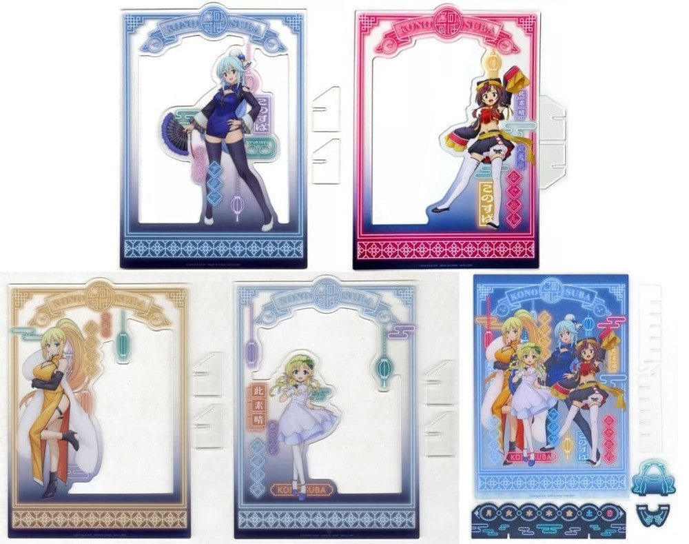 Taito Kuji Online KonoSuba 3 C Prize Acrylic Stand Set of 5