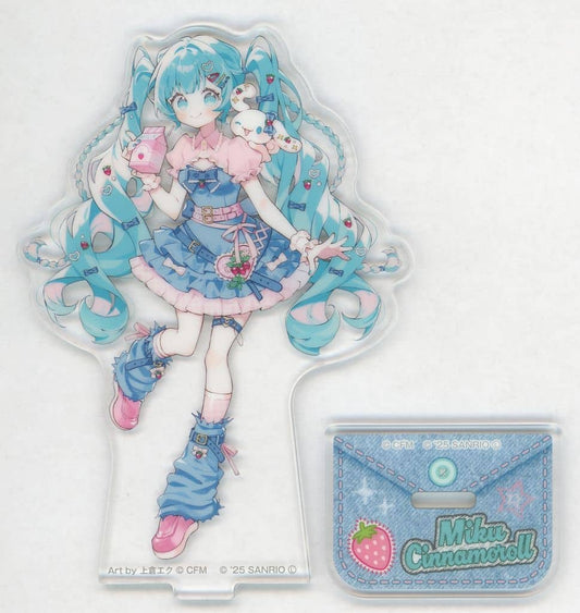 Hatsune Miku × Cinnamoroll Acrylic Stand - Piapro Characters × Sanrio Characters 2nd Collab FamilyMart Limited (Reet) ~80×150mm