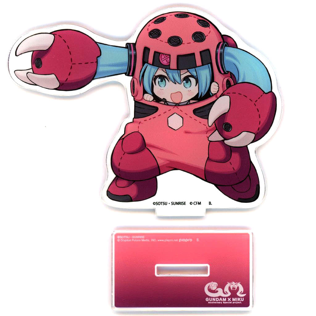 Hatsune Miku × Z'Gok (Char's Custom) Acrylic Stand — Standard Size (Bandai, Pre-owned)