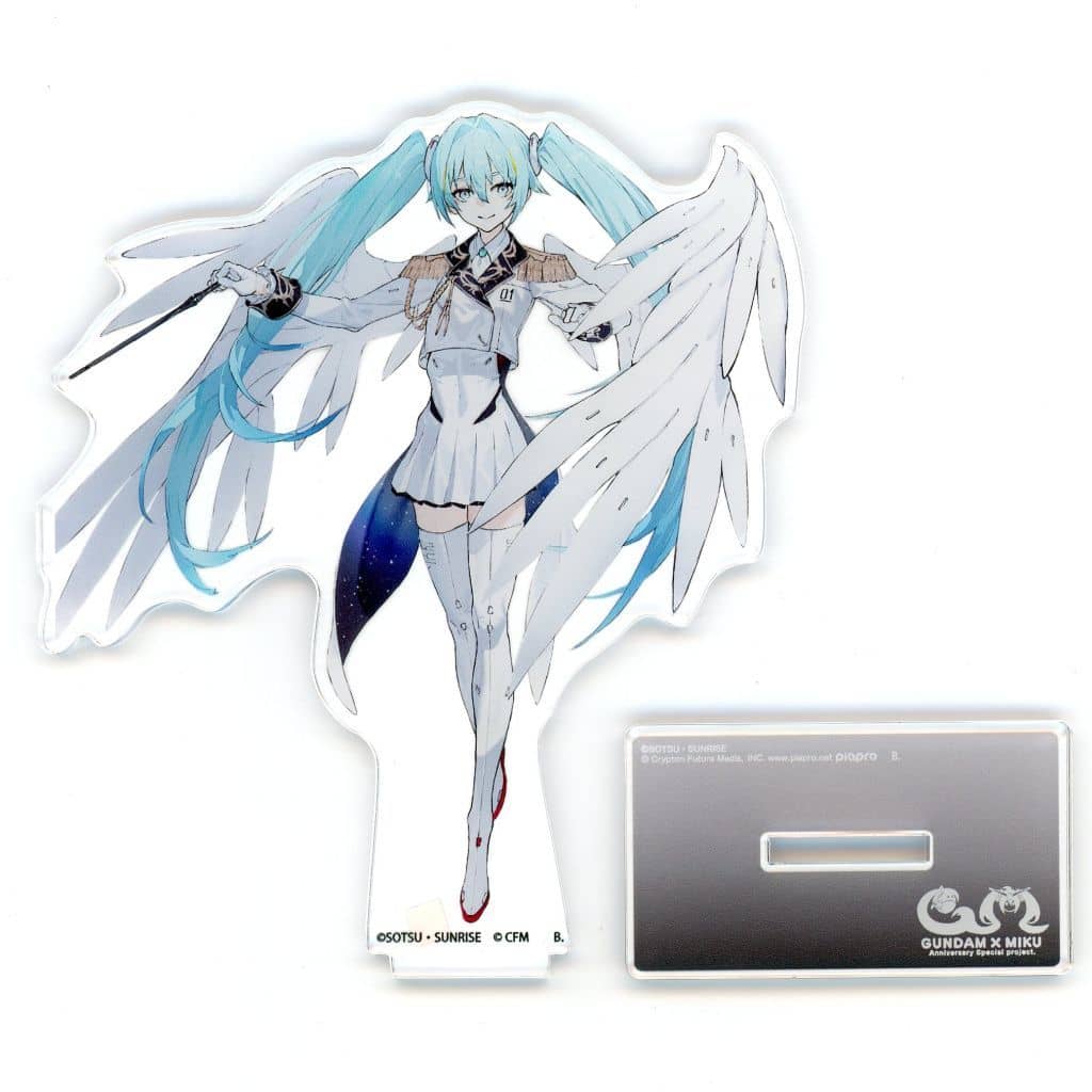 Hatsune Miku × Wing Gundam Zero (Endless Waltz) Acrylic Stand — Standard Size — Bandai (Used)
