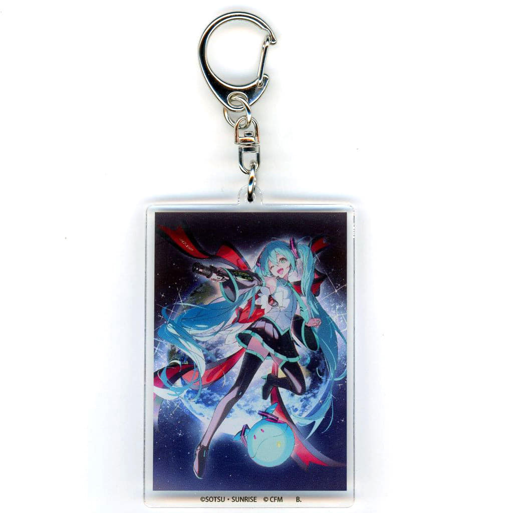Hatsune Miku × Aile Strike Gundam Acrylic Charm - Bandai Collaboration (Approx. 50×74mm) Pre-owned