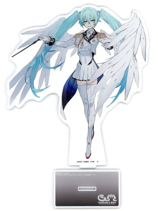 Hatsune Miku × Wing Gundam Zero (EW) Big Acrylic Stand - Bandai - 17.1×19.3cm Big Acrylic Stand (Used)