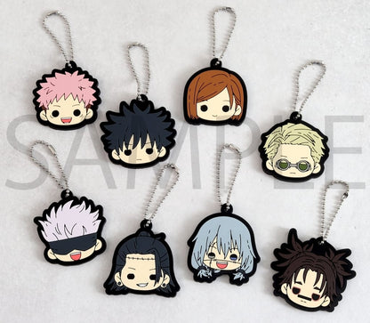 Jujutsu Kaisen Season 2 Rubber Keychain Collection - Complete 8-Piece Set (Movic, PVC, Approx. 5 x 5 cm, Pre-owned)