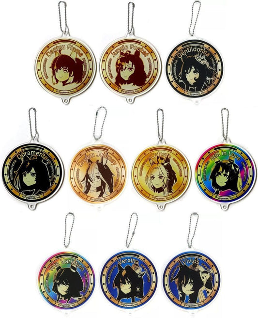 Umamusume Pretty Derby × Suntory BOSS Connected Acrylic Coaster Charm 10-Piece Promo Set — Approx. 90mm (Used)