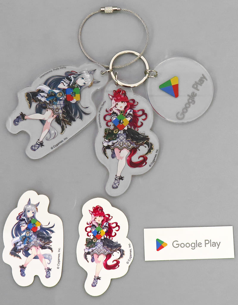 Chrono Genesis & Loves Only You Acrylic Keychain Set - Umamusume: Pretty Derby 6th EVENT "The New Frontier" Google Play Campaign Winner (Used)