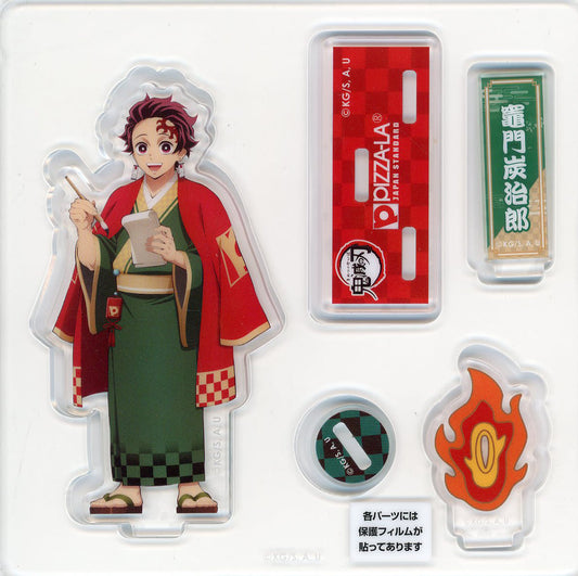 Tanjiro Kamado Acrylic Figure - Demon Slayer: Kimetsu no Yaiba × PIZZA-LA Pizza Pack Promo - Approx. 125 x 125 mm