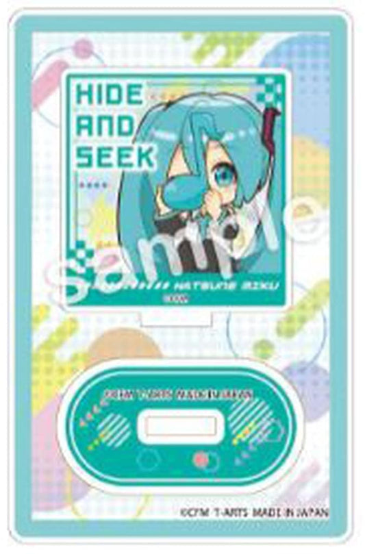 Hatsune Miku (B) Hide & Seek Trading Acrylic Stand - Takara Tomy Arts Gacha Series - Approx W90×H58mm (Pre-owned)