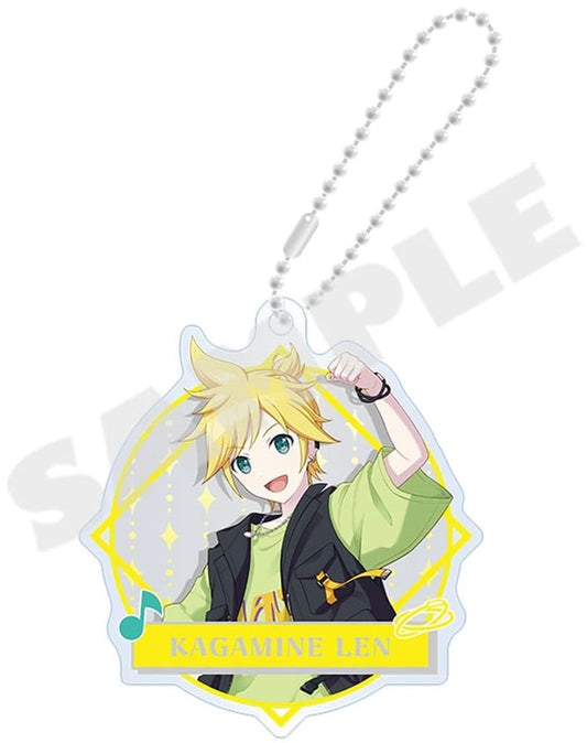 Kagamine Len Acrylic Keychain Vol.16 - Project SEKAI COLORFUL STAGE! feat. Hatsune Miku - Sega - Approx. 65 x 65 mm (Pre-owned)