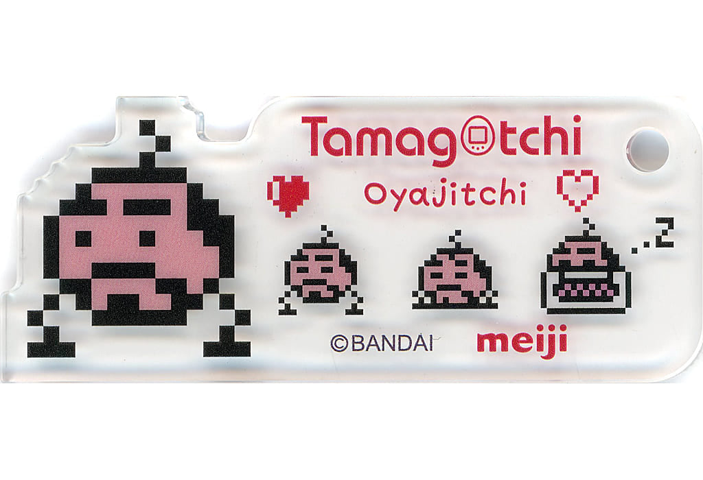 Oyajitchi Acrylic Charm Tamagotchi x Meiji Fruits & Strawberry