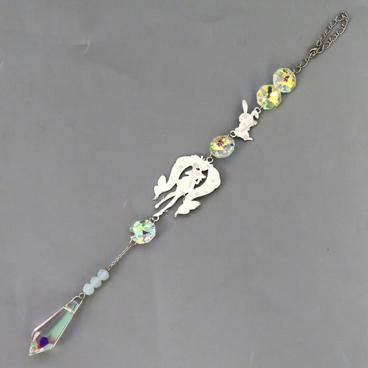Snow Miku 2025 Silhouette Suncatcher Keychain - Approx. 340 x 29 x 13 mm - Pre-owned