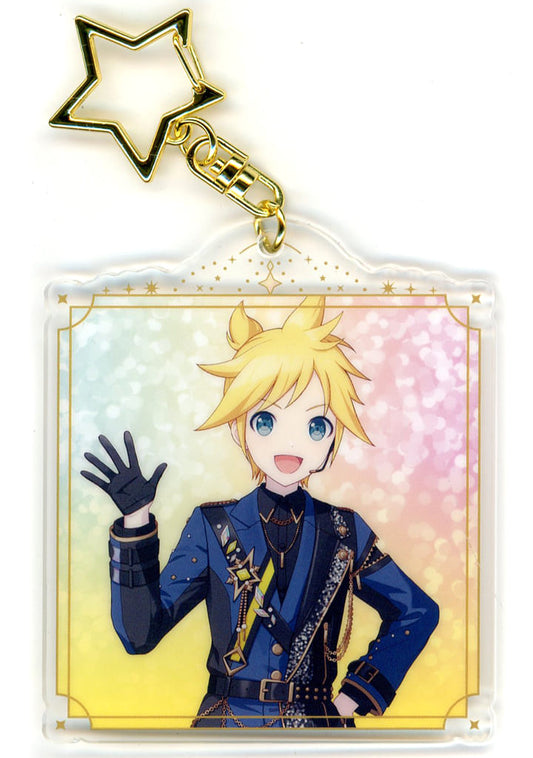 Kagamine Len Acrylic Keychain - Project SEKAI COLORFUL STAGE! feat. Hatsune Miku × Ensemble Stars!! (Colorful Palette, Approx. 65 mm, Pre-owned)