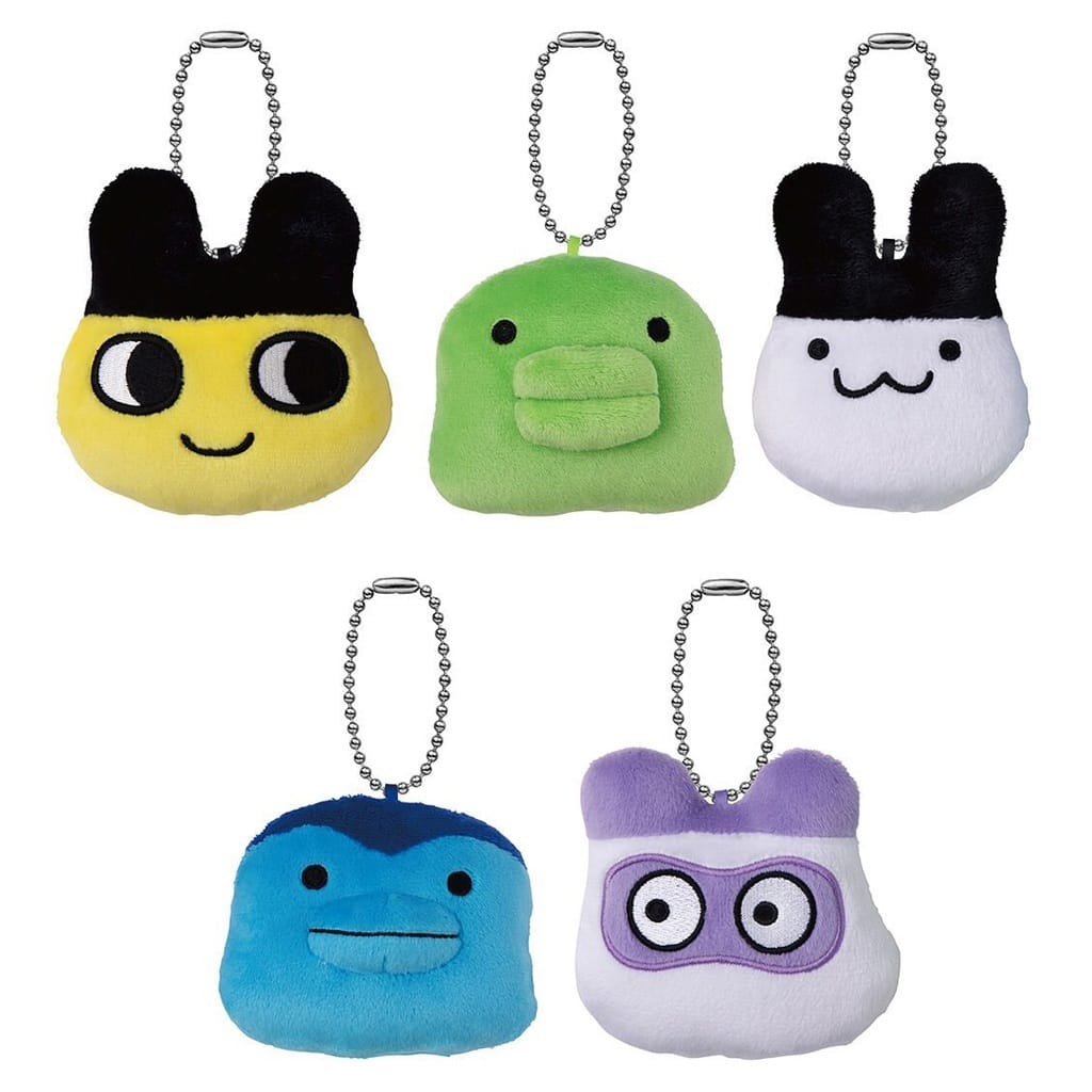 Tamagotchi Face Plush Keychain Complete 5-Piece Set