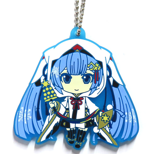 Hatsune Miku (Tanchou Miko Ver.) Capsule Rubber Keychain - Snow Miku 2019 10th Anniversary Nendoroid Plus - Approx. 50 mm (Pre-owned) - Good Smile Company