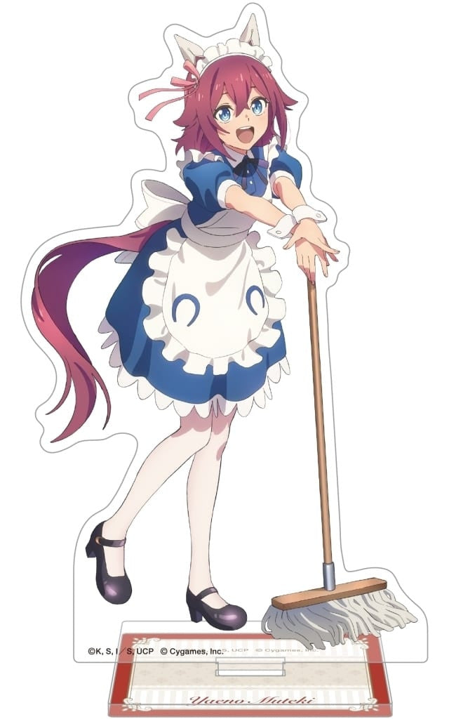 Sakura Chiyono O Acrylic Stand - Umamusume: Cinderella Gray 'Welcome to the Holy Hoof Festival! Tracen Academy Maid Cafe' Illustration (Movic, ~9×17cm, Pre-owned)