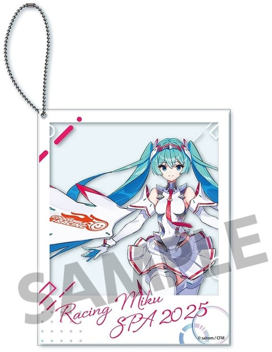 Racing Miku SPA 2025 Key Visual 1 Ver. Polaroid-style Acrylic Keychain - Hatsune Miku GT Project (Approx. 108 mm) Hobby Stock - Pre-owned