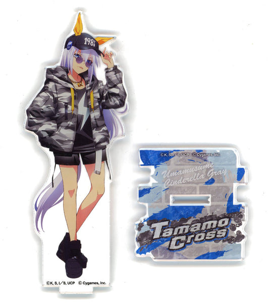Tamamo Cross Acrylic Stand - Umamusume: Cinderella Gray POP UP SHOP -rebellious style- (Happinet, ~150×85mm, Pre-owned)