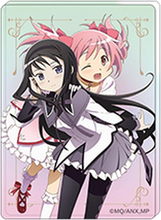 Madoka Kaname & Homura Akemi Acrylic Stand Variant A - Puella Magi Madoka Magica Noble Art Collection - Movic - Approx. 6.8 x 4.9 cm (Pre-owned)