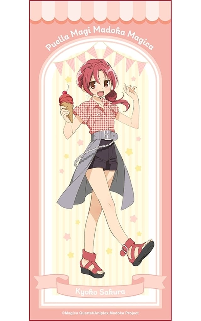 Kyoko Sakura Sports Towel - Puella Magi Madoka Magica - ice cream PARTY Design - Approx. 90 x 40 cm (Movic) - Pre-owned