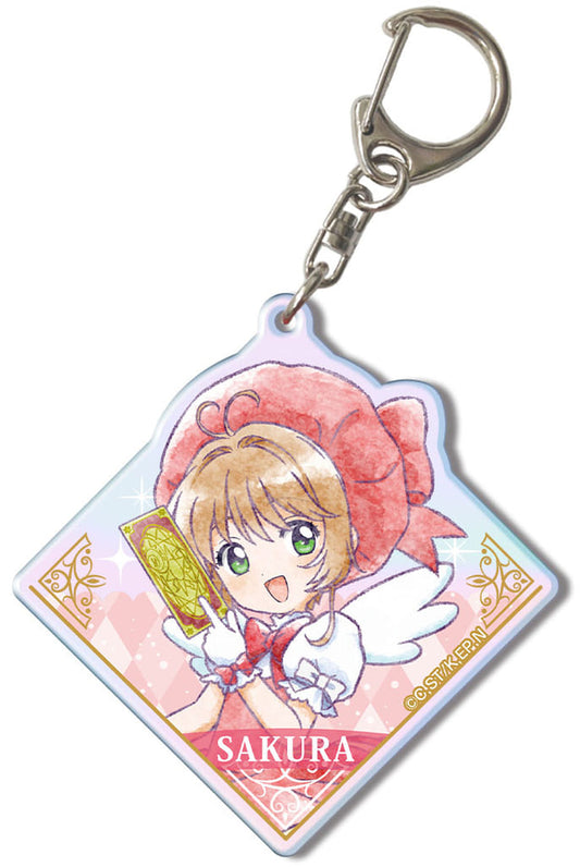 Design 05. Sakura Kinomoto (E) Aurora Acrylic Keychain - Cardcaptor Sakura: Clear Card Arc - License Agent - Pre-owned