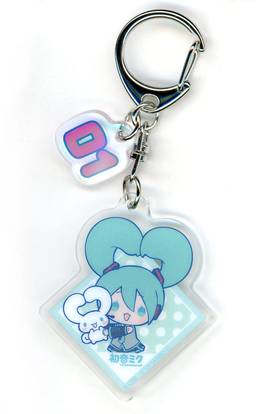 Hatsune Miku × Cinnamoroll Acrylic Keychain - POP UP CORNER Parts Attached 01 Collab Illustration (Approx. 60 x 50 mm) - A3 - Pre-owned