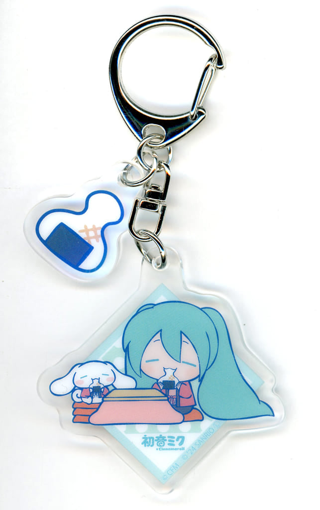 Hatsune Miku × Cinnamoroll Acrylic Keychain - POP UP CORNER Collaboration Illustration (A3, Approx. 60 x 50 mm) - Pre-owned