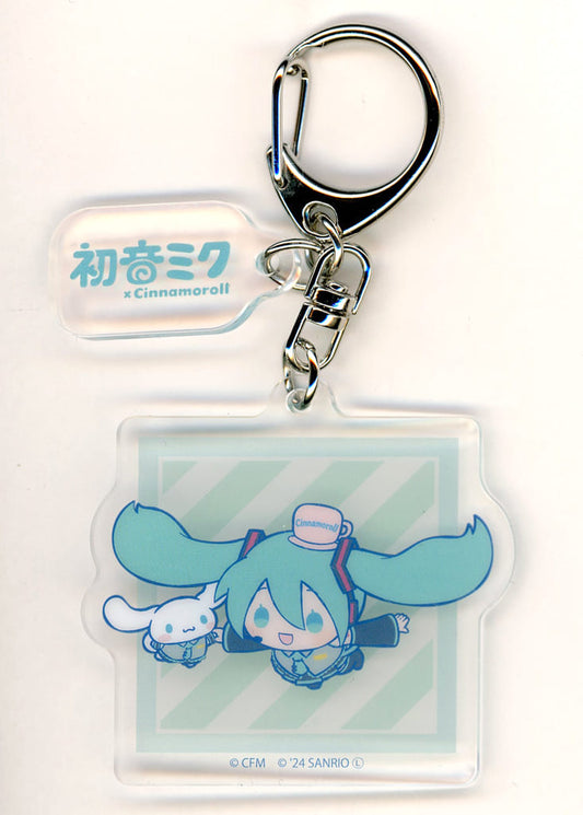 Hatsune Miku × Cinnamoroll Acrylic Keychain - POP UP CORNER Collab Illustration 02 (Approx. 60 x 50 mm) - A3 - Pre-owned