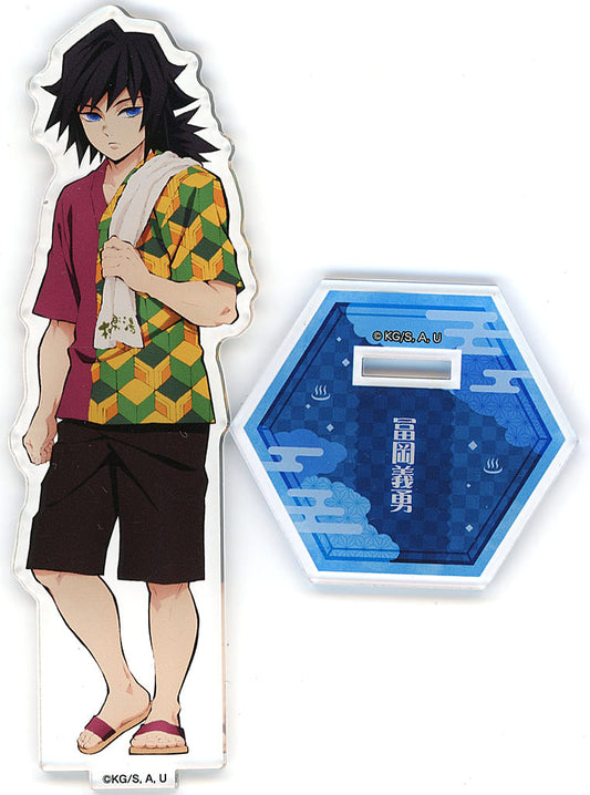 Giyu Tomioka Acrylic Stand - Demon Slayer: Kimetsu no Yaiba x Gokuraku-yu / RAKU SPA 4th Collaboration - Approx. 72 x 165 mm (Pre-owned)
