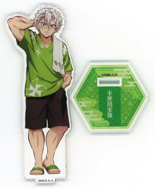 Sanemi Shinazugawa Acrylic Stand - Demon Slayer: Kimetsu no Yaiba × Gokuraku-yu RAKU SPA Collaboration (Approx. 72 x 165 mm, Pre-owned, Chugai Kogyo)
