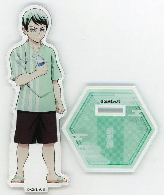 Yushiro Acrylic Stand - Demon Slayer: Kimetsu no Yaiba × Gokurakuyu / RAKU SPA 4th Collaboration (Approx. 72 x 165 mm, Pre-owned, Chugai Kogyo)