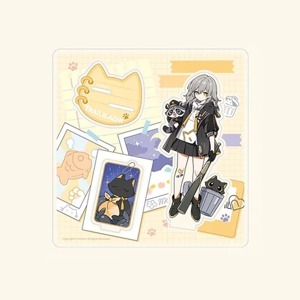 Honkai: Star Rail Female Trailblazer Chibi Cat Acrylic Stand