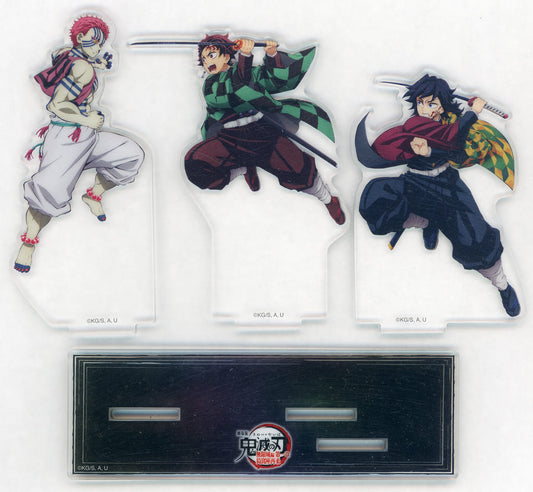 Tanjiro Kamado & Giyu Tomioka Akaza Acrylic Stand Set - Demon Slayer: Kimetsu no Yaiba Theater Goods (Aniplex, Approx. 80 x 100 mm, Pre-owned)