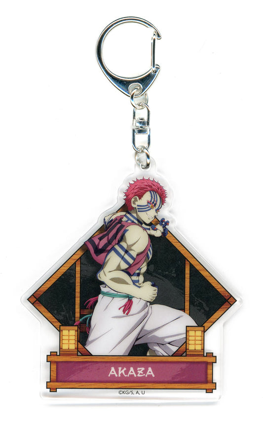 Akaza Acrylic Charm - Demon Slayer: Kimetsu no Yaiba Movie Theater Goods (Aniplex) Approx. 80 x 80 mm - Pre-owned