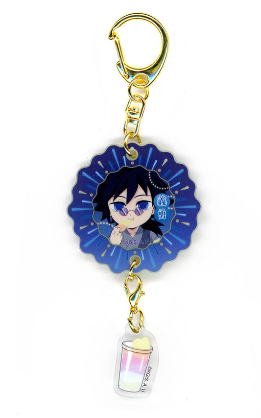 Giyu Tomioka Glow Acrylic Charm - Demon Slayer: Kimetsu no Yaiba Fireworks 2025 ufotable Cafe × Machi★Asobi CAFe Collaboration (Approx. 42 x 42 mm)