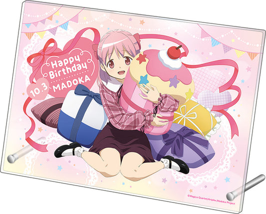 Madoka Kaname Acrylic Art Panel - Puella Magi Madoka Magica - Movic - Height Approx. 20 cm (Pre-owned)