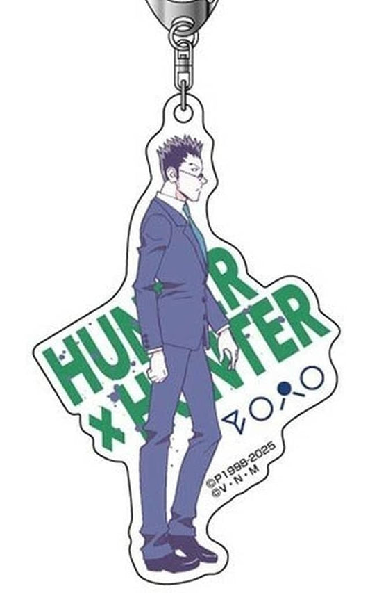 Leorio Paradinight Acrylic Keychain - HUNTER×HUNTER Letter Collection - Hase-Pro / Bandai - Approx. 82 x 58 x 3 mm, No. 4