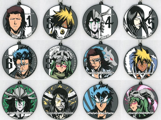 BLEACH G Prize Rubber Charm Complete Set of 12 Characters from Ichiban Kuji Stirring Souls vol. 3 by BANDAI SPIRITS, Approx. 6 cm