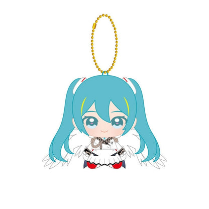 Hatsune Miku × Wing Gundam Zero (Endless Waltz) Chibi Sitting Mascot Plush - Bandai Namco Nui - Approx 11cm (Used)