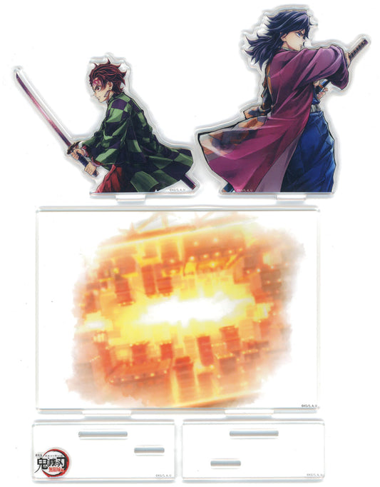 Tanjiro Kamado & Giyu Tomioka 'Tsunagu' Acrylic Stand Kit - Demon Slayer: Kimetsu no Yaiba WEBSHOP Kuji C Prize (Approx. 148 x 108 mm) - ufotable - Pre-owned