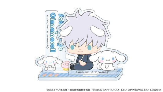 Satoru Gojo × Cinnamoroll Acrylic Stand 2025 Ver. - Jujutsu Kaisen × Sanrio Characters (Approx. 115 x 155 mm)