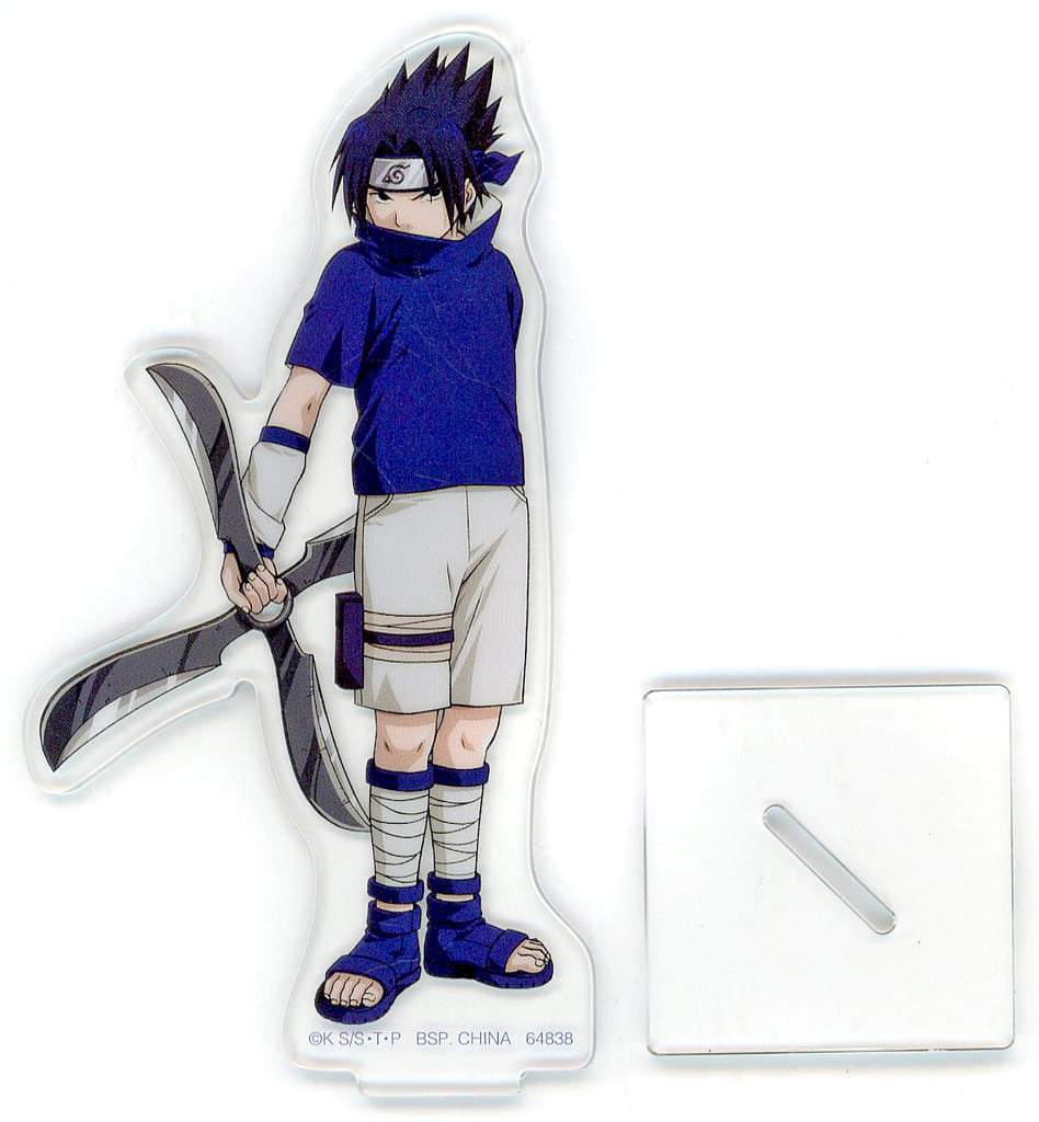 Sasuke Uchiha Acrylic Collection G Prize Acrylic Stand - Naruto Ichiban Kuji Nami no Kuni Edition (Approx. 9–15 cm) - BANDAI SPIRITS (Pre-owned)
