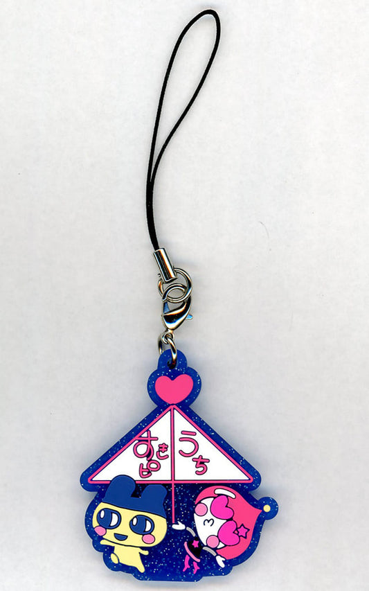 Mametchi & Himespetchi Glitter Rubber Charm - Tamagotchi F Prize