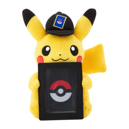 Pikachu Plush Card Stand - Pokémon Center Exclusive Plush Card Holder (Approx 16×12×20.5 cm / 6.3×4.7×8.1 in) Pre-owned